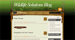 Desktop Screenshot of blog.wildlifesolutions.com