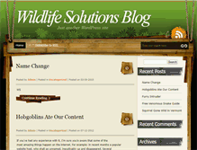Tablet Screenshot of blog.wildlifesolutions.com